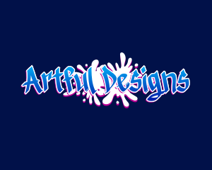 Modern Graffiti Mural logo design