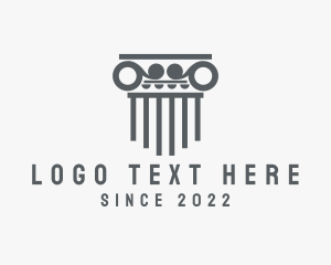 Judge - Ancient Column Temple logo design