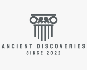 Ancient Column Temple logo design