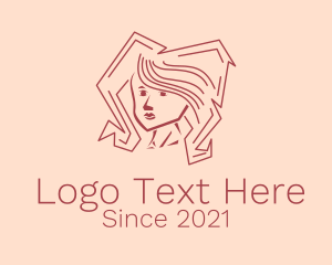 Hairstylist - Hairstylist Woman Mascot logo design