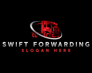 Forwarding Cargo Truck logo design