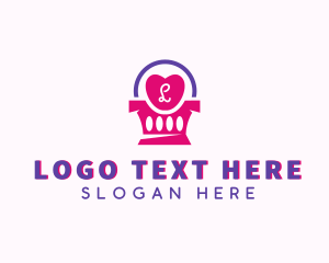 Shopping Cart - Heart Shopping Cart logo design