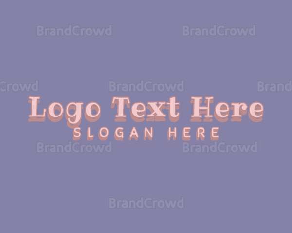 Cute Pastel Wordmark Logo