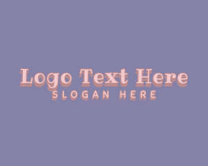 Cute Pastel Wordmark Logo