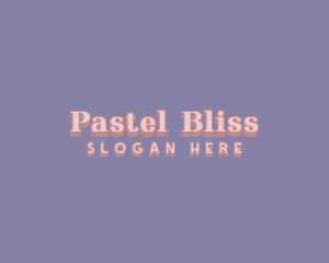 Cute Pastel Wordmark logo design