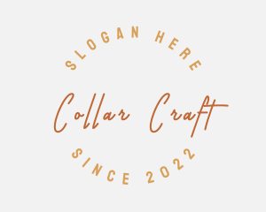 Cursive Business Badge logo design