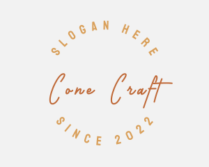 Cursive Business Badge logo design