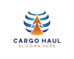 Global Shipping Arrow logo design