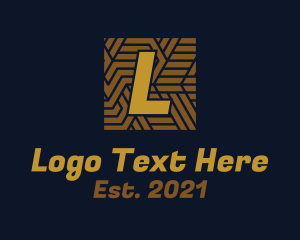 Art Deco Tile Letter Logo