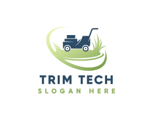 Trimmer - Garden Lawn Trimmer Machine logo design