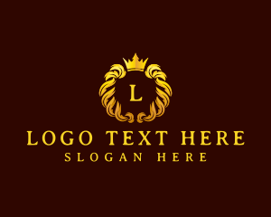 Leaf - Crest Luxury Crown logo design