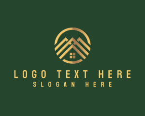 Roofing - Gold Roof House logo design