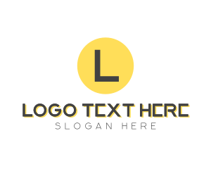 Initial - Yellow Dot Circle logo design