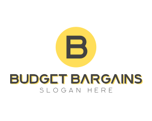 Budget Yellow Dot Circle logo design