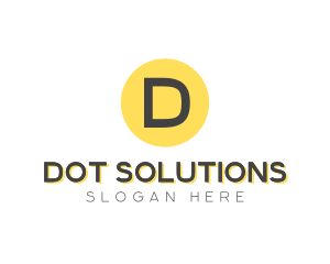 Yellow Dot Circle logo design