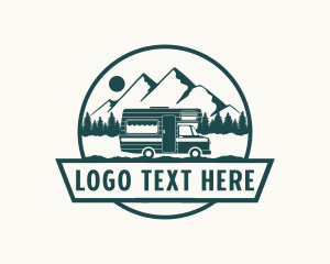 Mountain - Outdoor Trailer Van logo design
