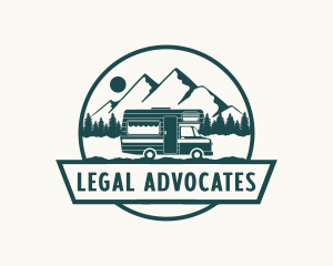 Mountain - Outdoor Trailer Van logo design