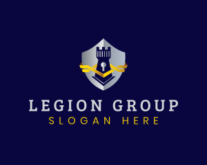 Legion - Fortress Tower Shield logo design