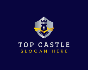 Fortress Tower Shield logo design