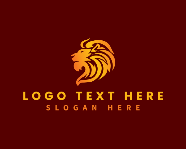 High End - Premium Wild Lion logo design