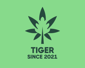 Cbd - Green Cannabis Weed Herb logo design