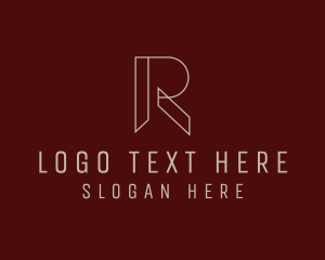 Letter R - Minimalist Monoline Letter R Business logo design