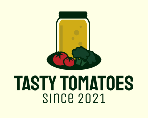 Vegetable Juice Jar logo design