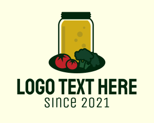 Organic Drink - Vegetable Juice Jar logo design