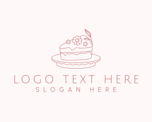 Dessert - Floral Sweet Cake logo design