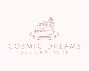 Red Velvet - Floral Sweet Cake logo design