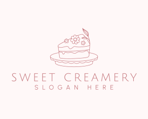 Floral Sweet Cake logo design