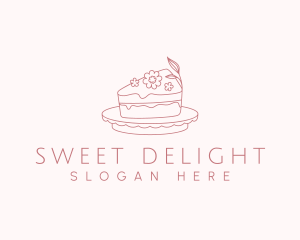 Floral Sweet Cake logo design