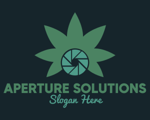 Aperture - Cannabis Camera Aperture logo design