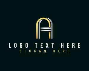 Metallic - Modern Elegant Brand Letter A logo design