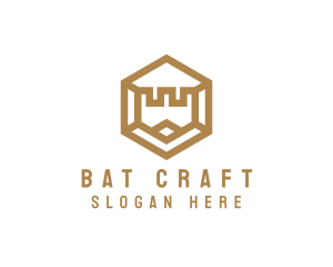 Hexagon Turret Castle logo design