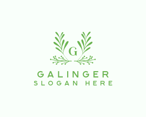 Green Foliage Letter Logo