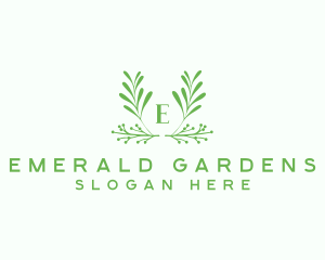 Green Foliage Letter logo design