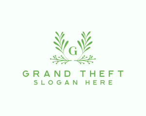 Event Styling - Green Foliage Letter logo design