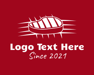 Meat Shop - Grilled Steak Minimalist logo design