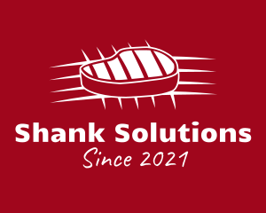 Shank - Grilled Steak Minimalist logo design