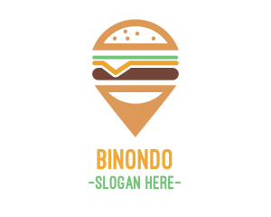 Sandwich - Cheese Burger Pin logo design