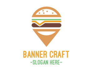 Cheese Burger Pin logo design