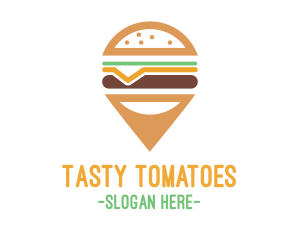 Cheese Burger Pin logo design