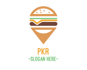 Cheese Burger Pin logo design