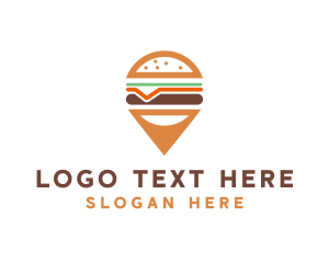 Search - Cheese Burger Pin logo design