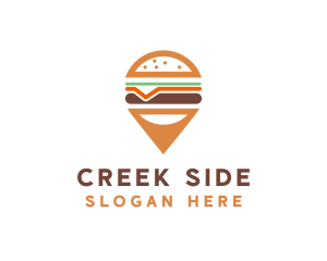 Cheese Burger Pin logo design