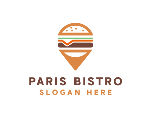 Cheese Burger Pin logo design