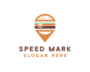 Cheese Burger Pin logo design