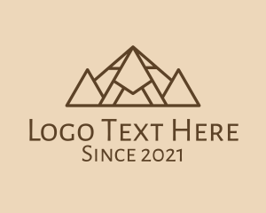 Ruins - Pyramid Travel Landmark logo design