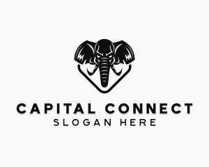 Wild Elephant Animal logo design